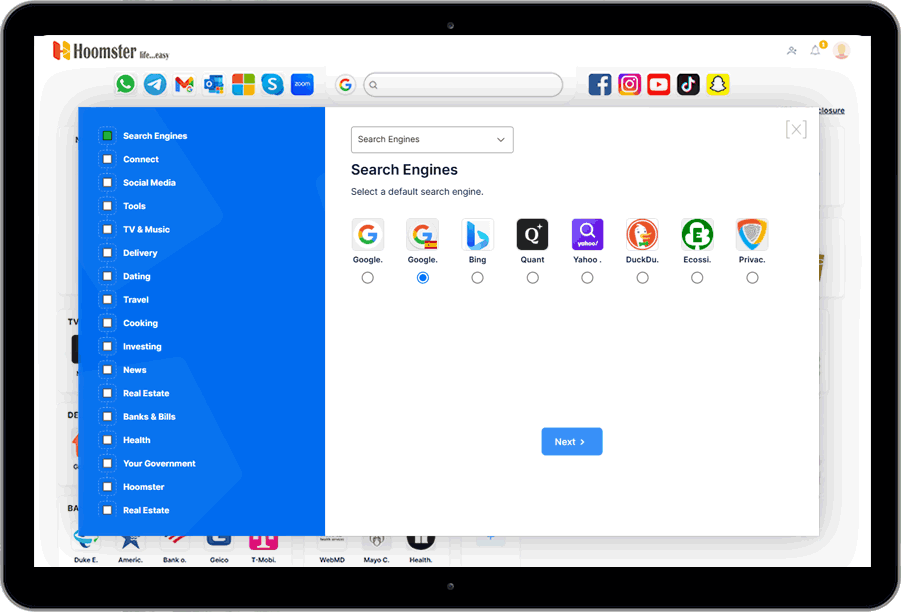 Customizations: Search Engines